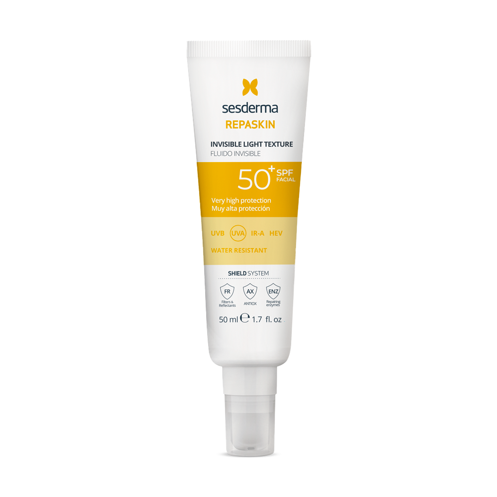 SESDERMA REPASKIN INVISIBLE LIGHT TEXTURE APSAUGINIS FLUIDAS VEIDUI SPF50+, 50 ML