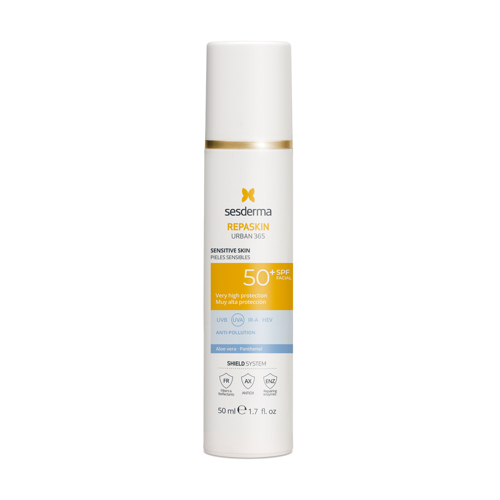 SESDERMA REPASKIN URBAN 365 APSAUGINIS VEIDO KREMAS SPF50+ JAUTRIAI ODAI, 50 ML