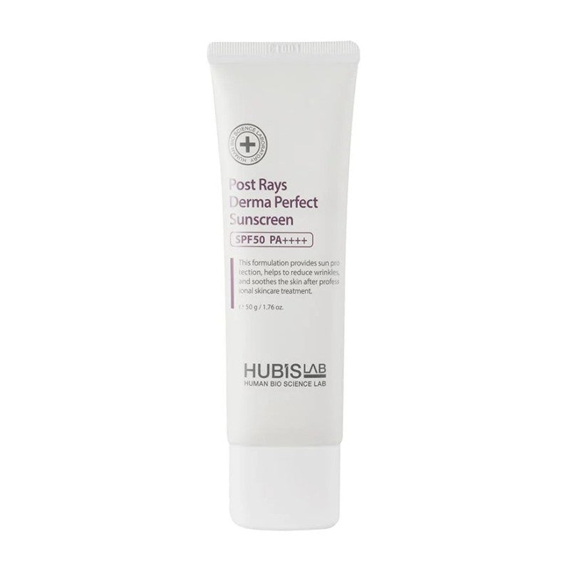 HUBISLAB POST RAYS DERMA PERFECT VEIDO KREMAS NUO SAULĖS SPF 50, 50 G